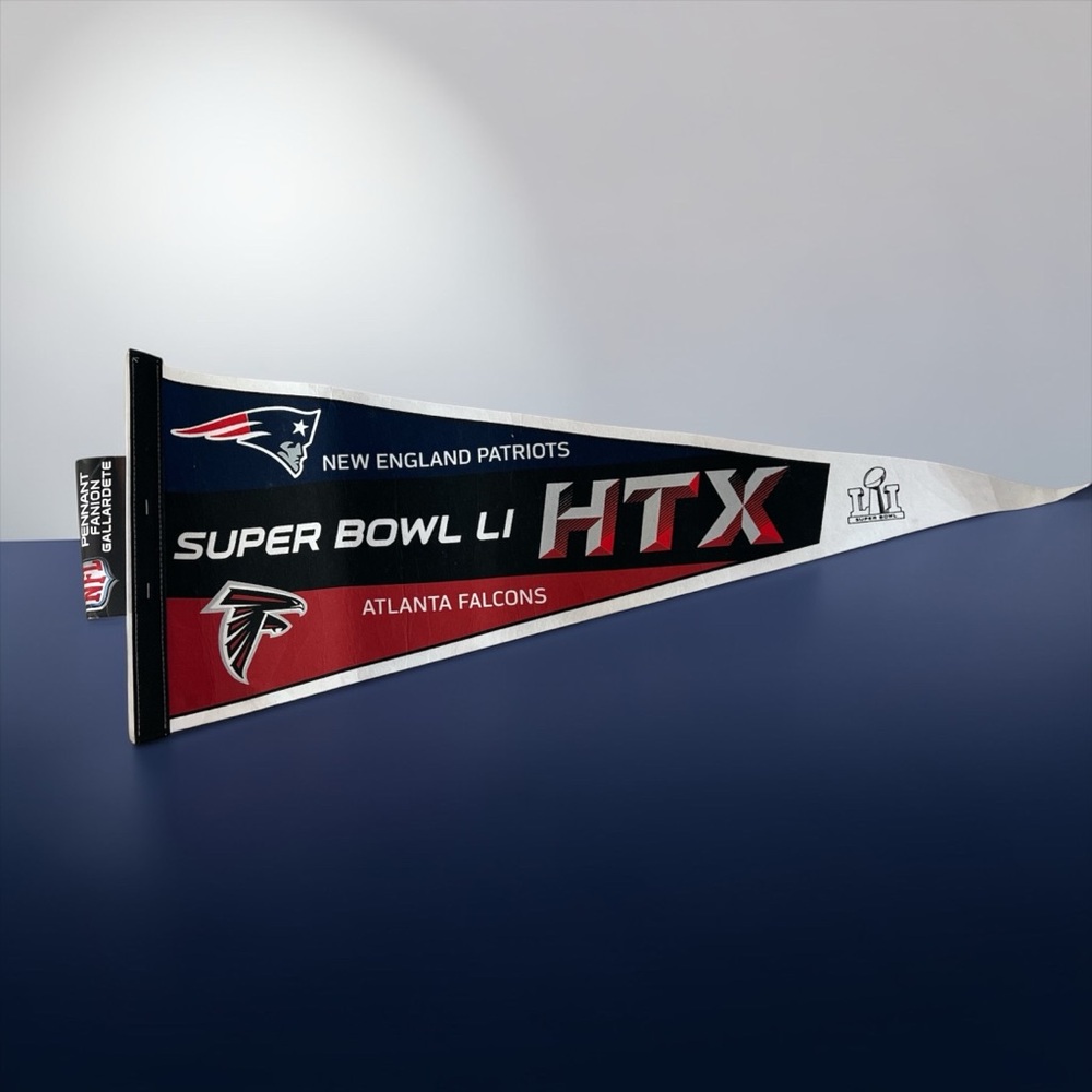 Super Bowl LI HTX Pennant Patriots Falcons 2017 NFL WinCraft Banner